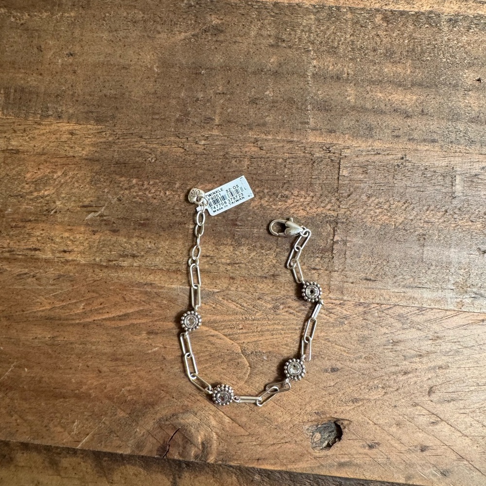 Brighton Silver Floral Link Bracelet